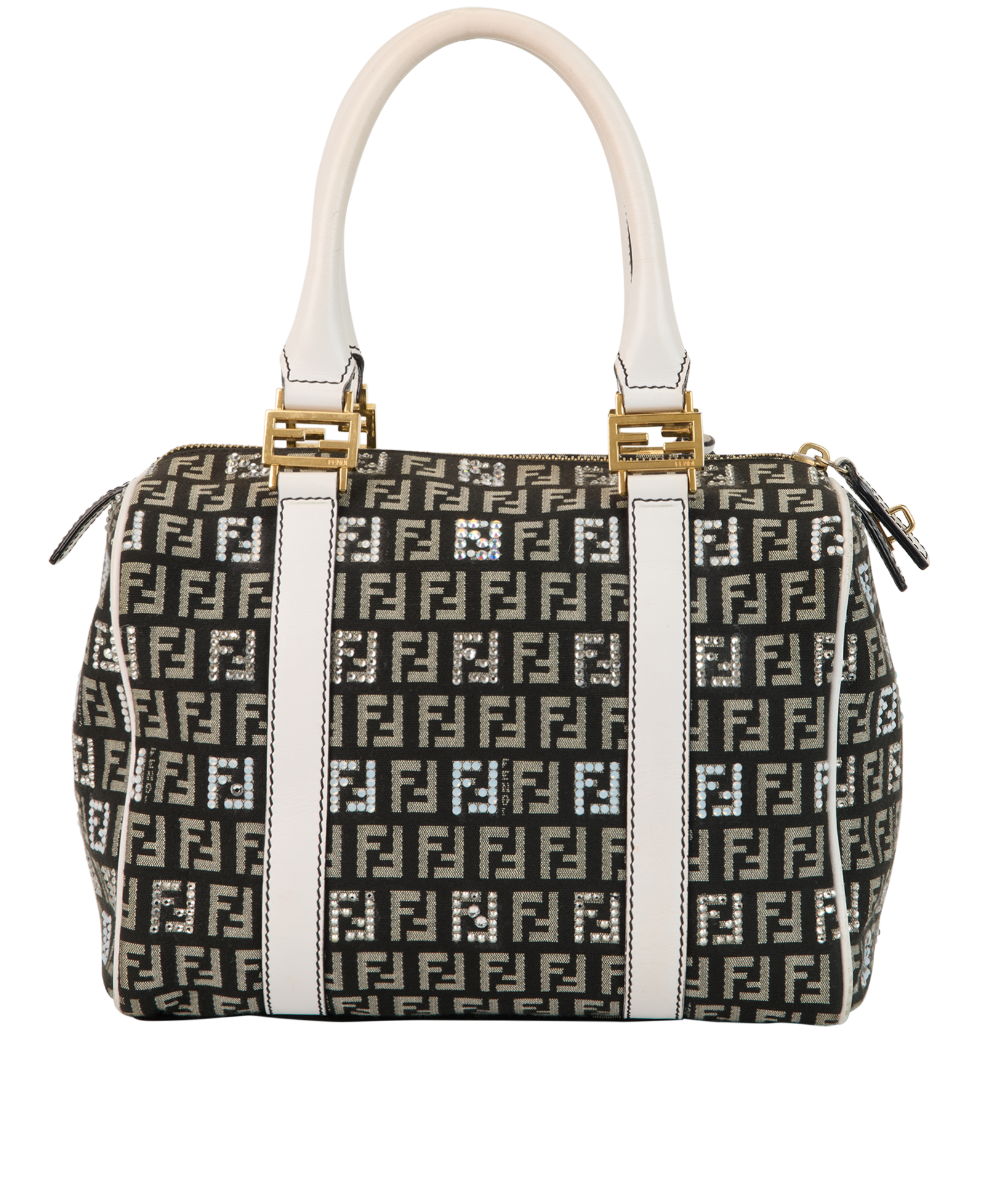 FF Boston Bag, &pound;450, Handbags, Grey, Canvas, Back view